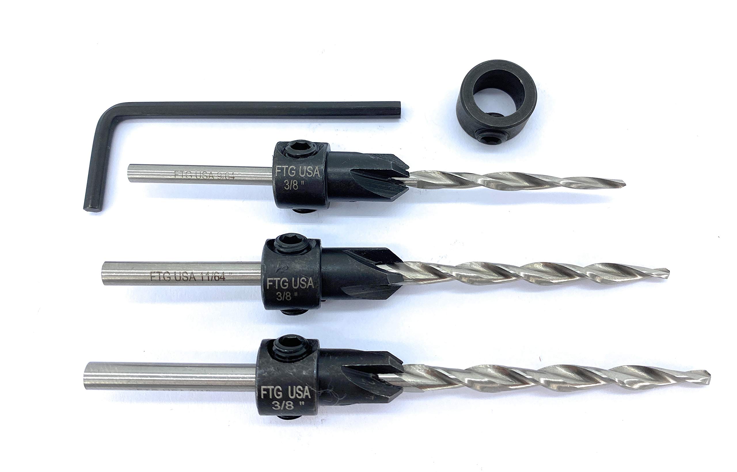 Oreilet Countersink Drill Bit Set, 5 Pcs Counter Sink Drill Bit For