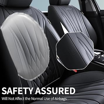 FLORICH Car Seat Covers Full Set, Black Seat Covers for Cars, Waterproof Front and Rear Car Seat Protectors, Universal Fit for Most Cars Sedans Trucks SUVs - Black