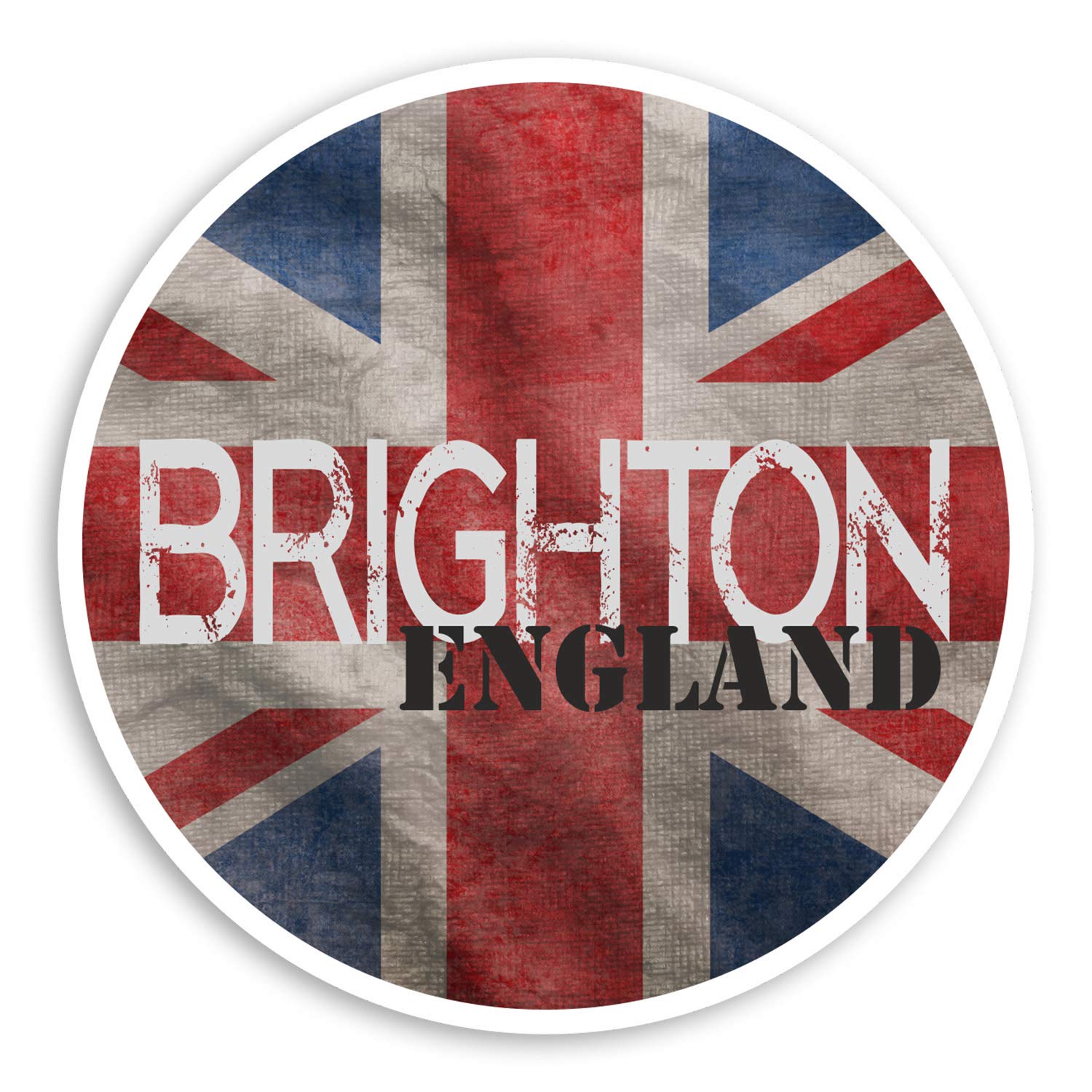 Destination Vinyl Ltd Multi 2 X 10Cm Brighton England Vinyl Stickers - Uk Gb Flag Luggage Sticker #30565 (10Cm Wide)