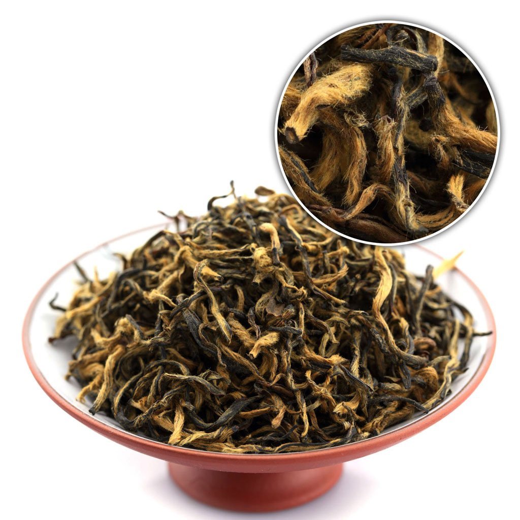 Black Tea Bags 250g / 8.8oz Premium Grade Fujian Jinjunmei Eyebrow Chinese Black Tea Loose Leaf - Golden Buds