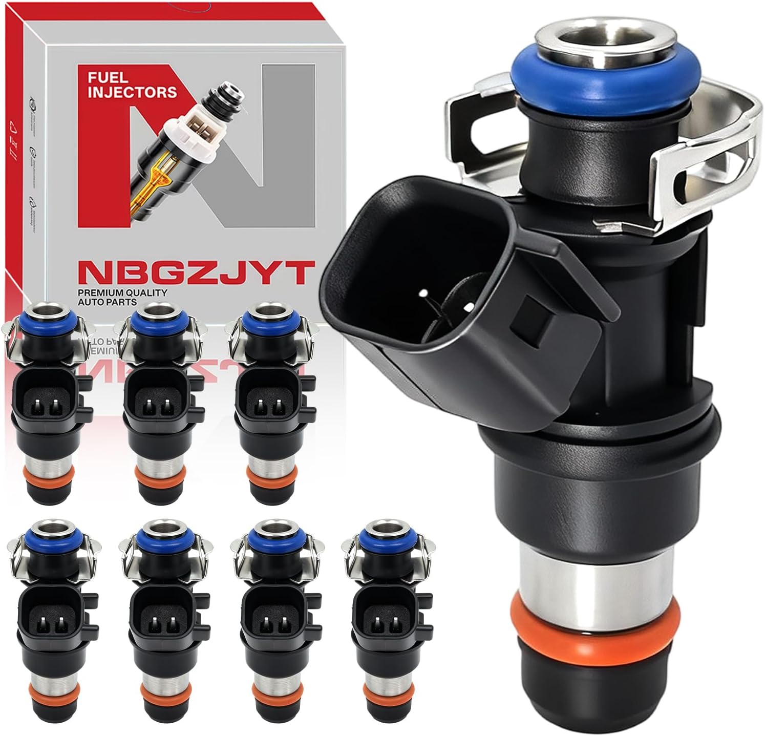 12580681 Fuel Injectors Compatible with Chevy 4.8L 5.3L Tahoe Silverado 1500 Express 2500 2007 2008 2009 GMC Yukon Xl Sierra 1500,V8 4.8L/5.3L/6.0L/6.2L |2 Holes| |Set of 8|