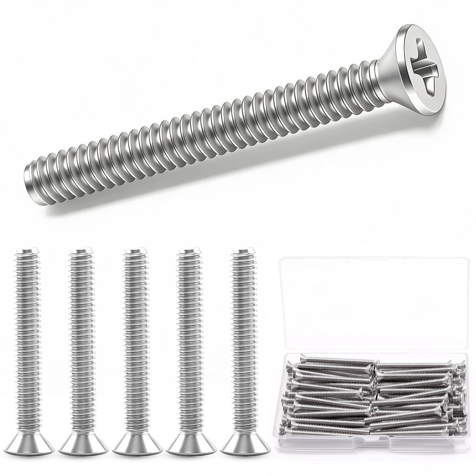 Twidec 102pc Machine Screws - Stainless Steel -20