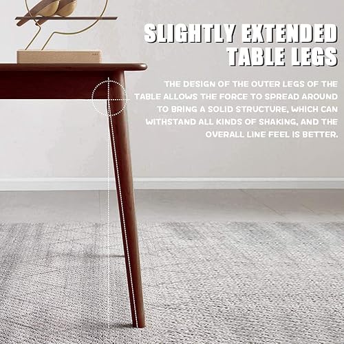 Miniatura 6 de Mesa de comedor de 47 pulgadas, mesa de comedor pequeña para espacios pequeños, mesa moderna para el hogar, mesa rectangular (espresso)