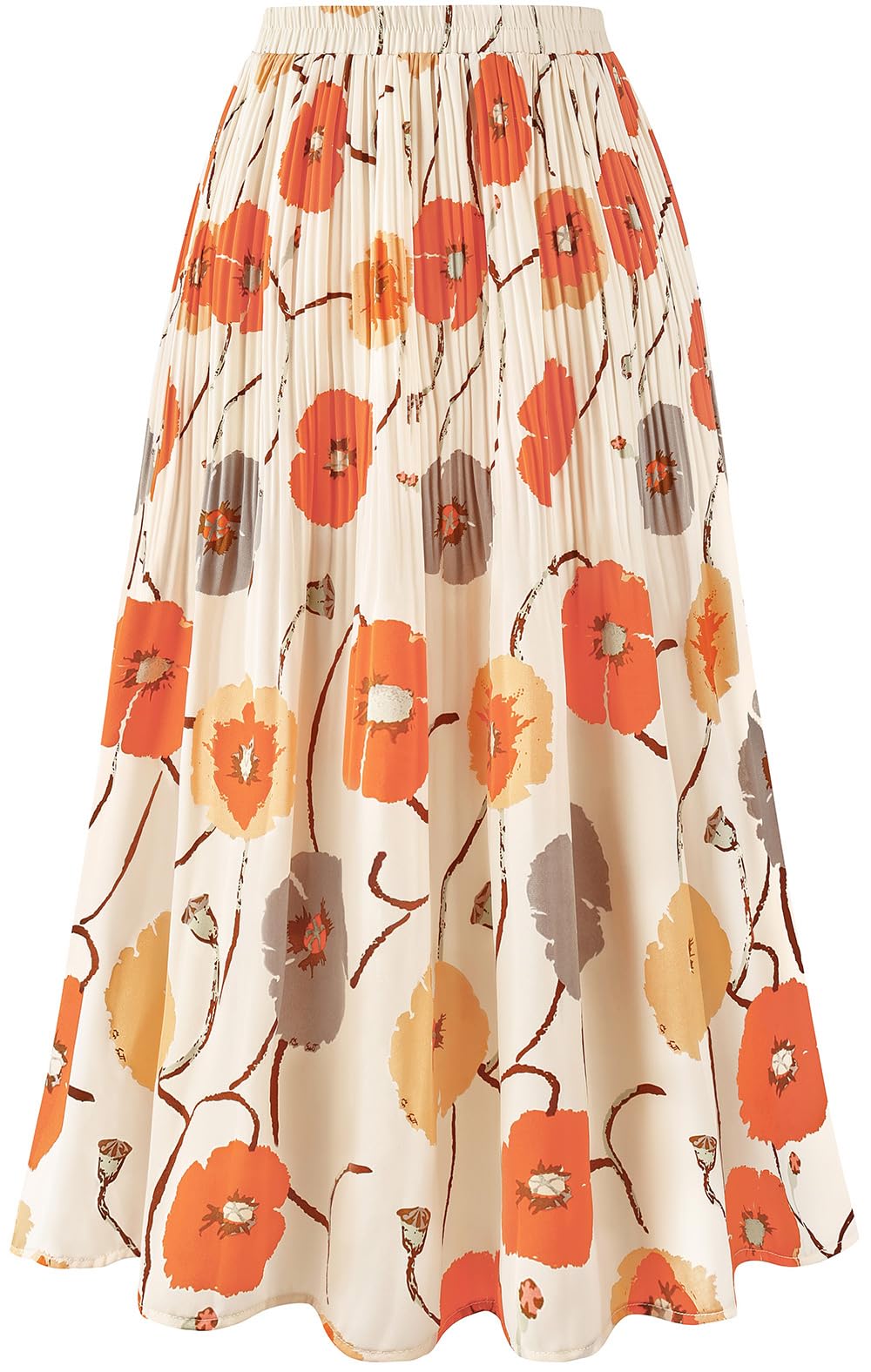 Basoteeuo Jupe pour Femme, imprimé léopard, Pull midi Long, Jupes plissées, Taille Haute, Jupes trapèze