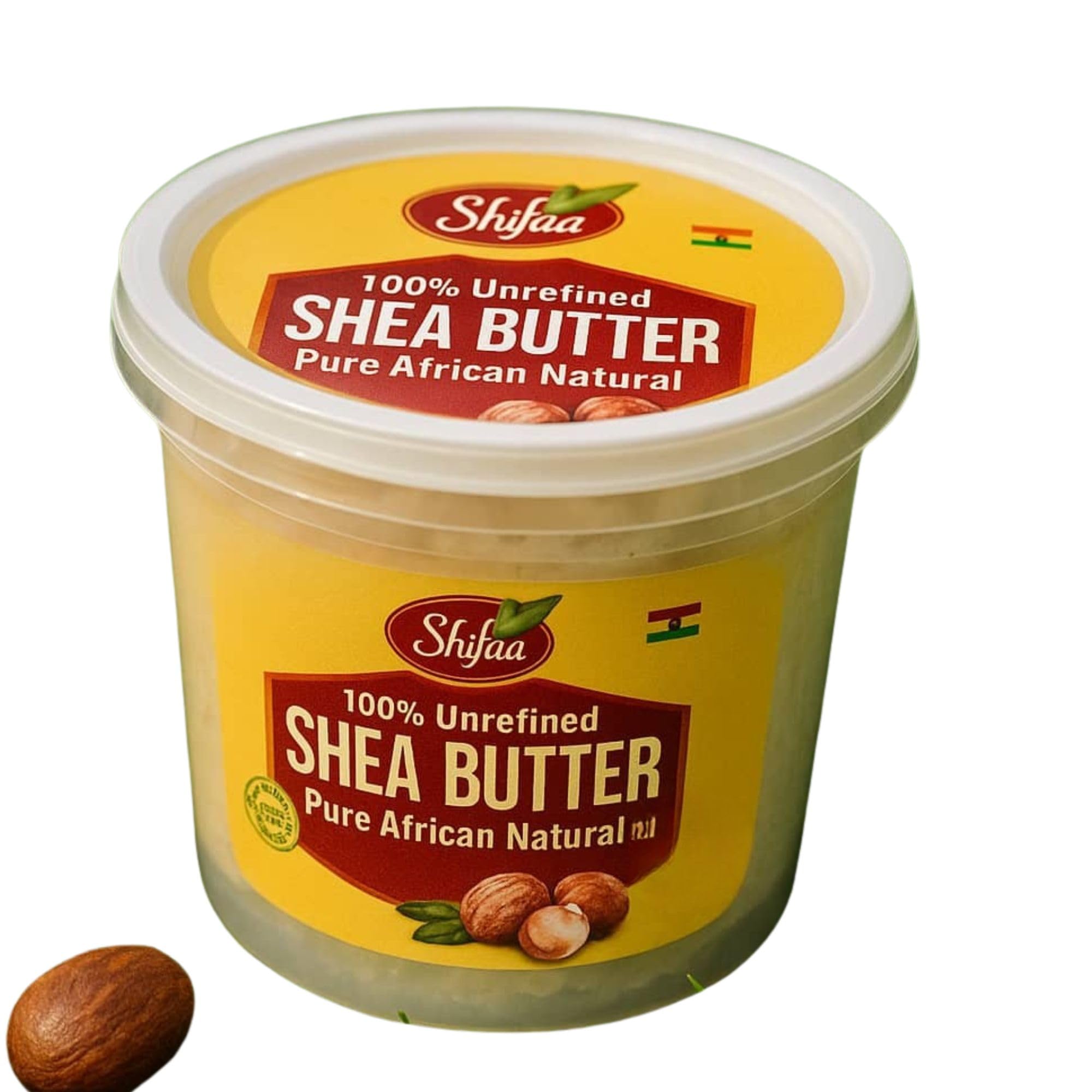Shifaa Shea Butter - 100% Pure and Unrefined from Ghana I Raw, Natural Moisturizer & Organic for Skin, Hair & Body - 400g. Good for Skin, Hair, Lips, Moisturising, Scars and Rashes, Eczema.