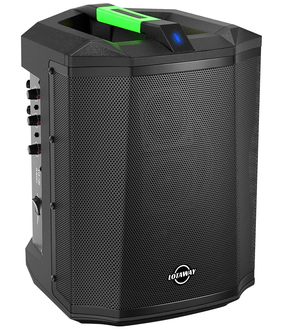 LOTAWAY Y1X-120 240W All-in-one Battery Powered Speaker Professional Portable PA System with Bluetooth Wireless Outdoor/Indoor Rechargeable DJ Speakers with Subwoofer for Busker,Guitarist,Party,Events