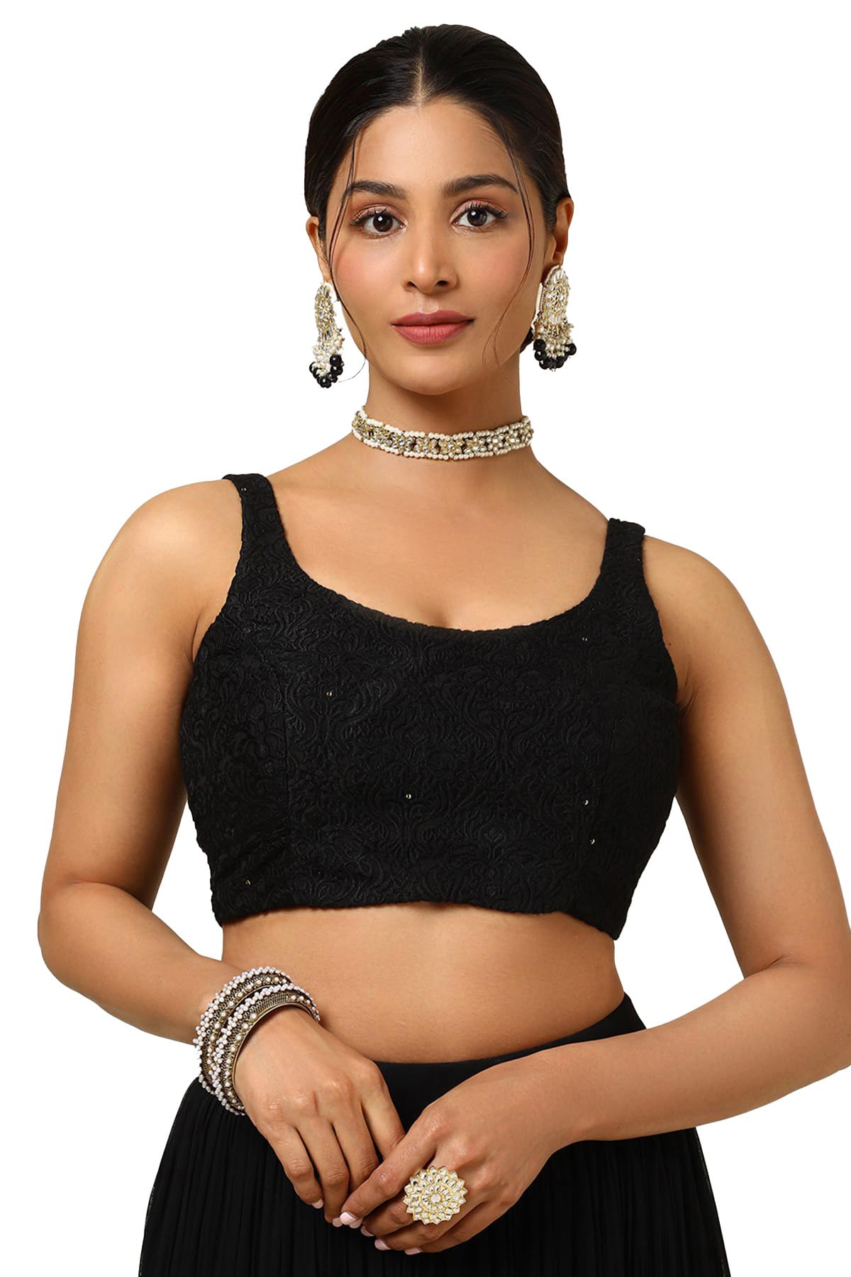 soch Womens Viscose Embroidered Sleeveless Blouse-picture-11