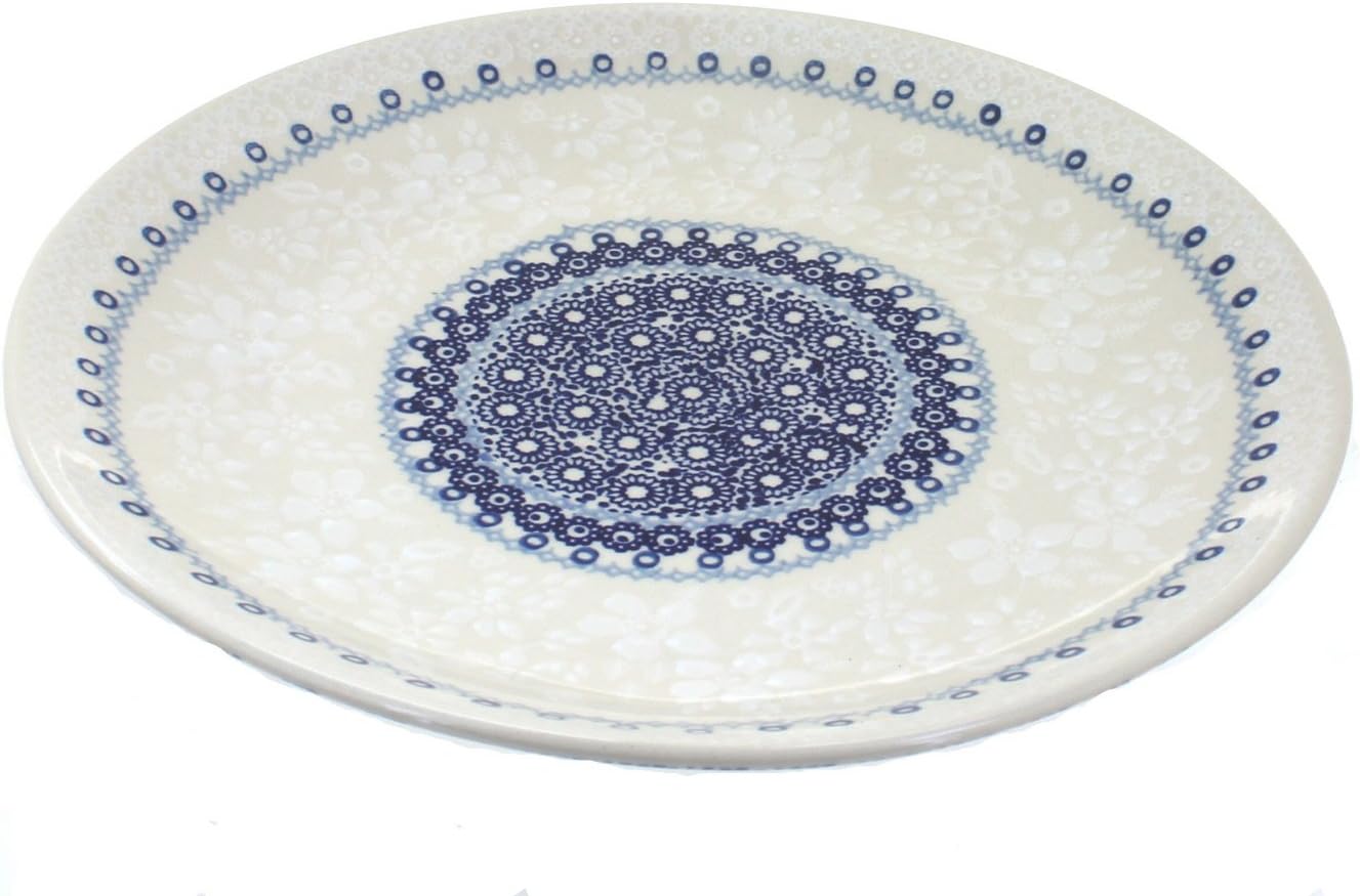 Blue Rose Polish Pottery Victoria Dinner Plate