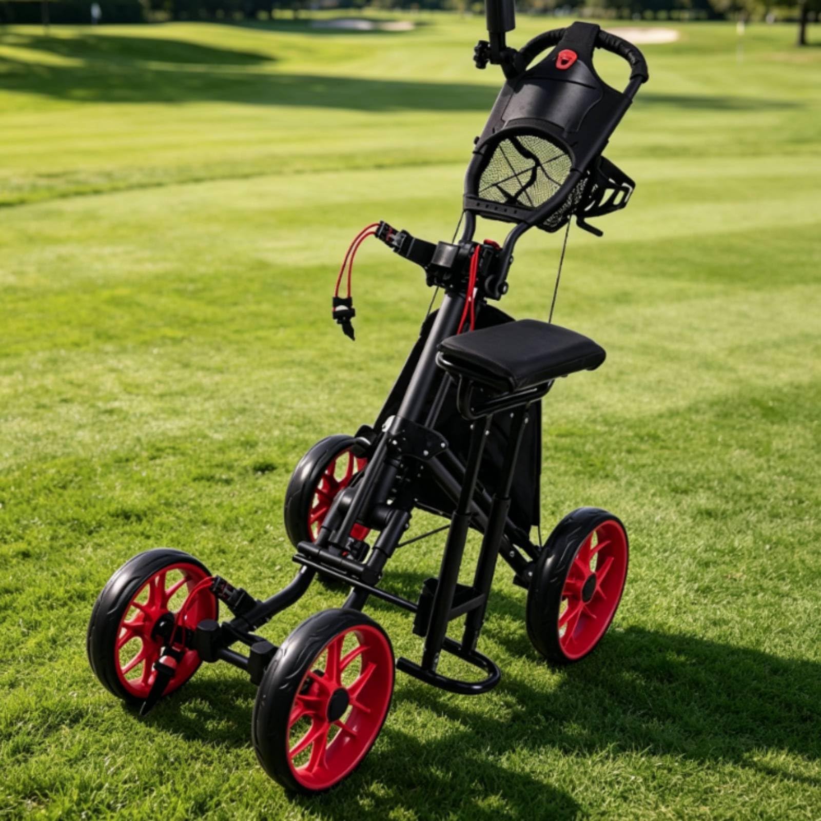 Asiento de Carro de Golf Silla Taburete Banco Asiento con Estructura Desmontable para Carrito de Empuje Instalación y Ajuste Fáciles Metal y Piel Sintética Adecuado para Largas y Entrenamiento