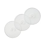Hippypotamus Lids for Toddler Plates - Fits Silicone Baby Plates 7.75 in. Diameter - BPA Free - Set of 3 (Clear Lids)