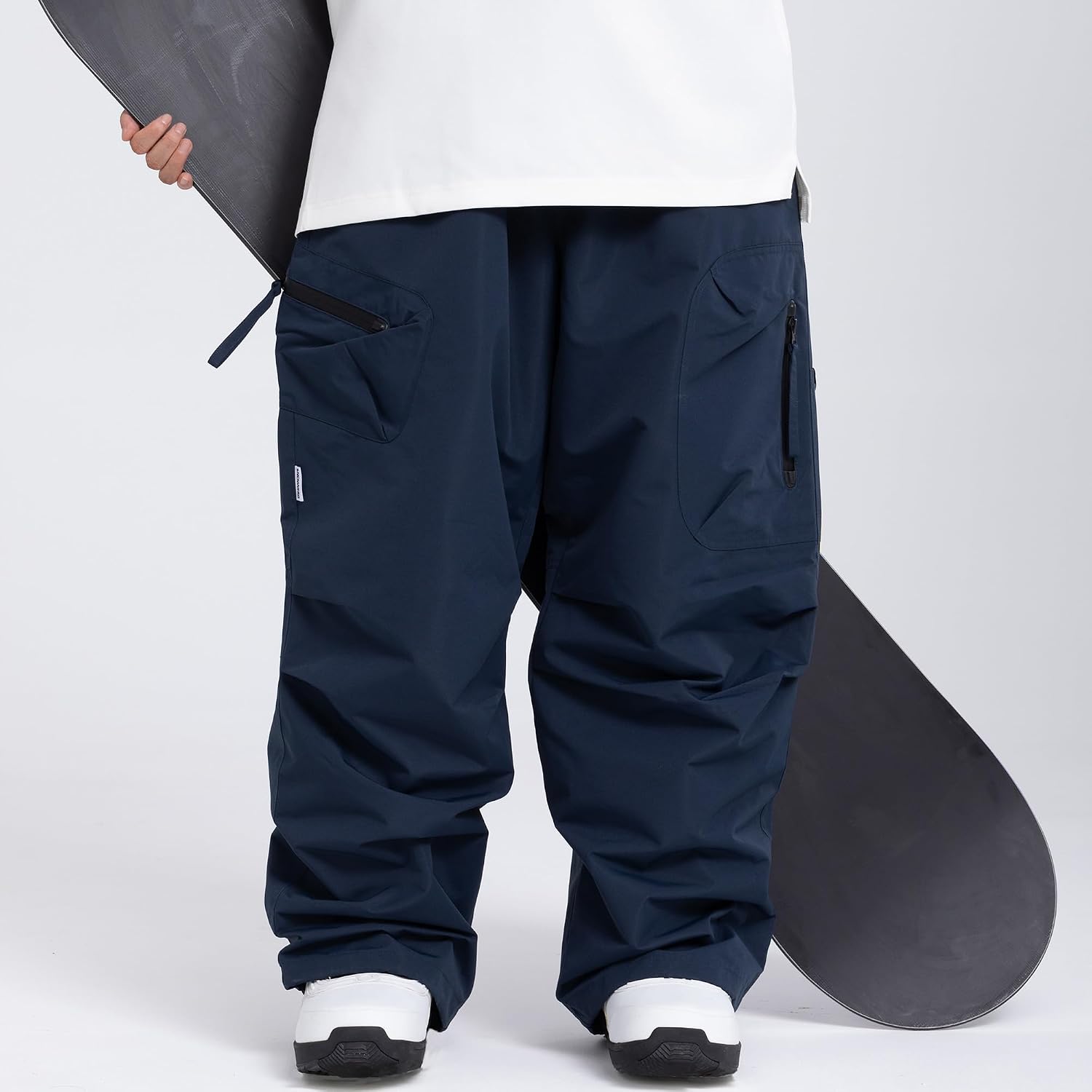 SNOWVERB Baggy Ski Pants Waterproof Insulated Snowboard Cargo Pants Loose Fit Winter Outdoor Hiking Snow Pants Men Women