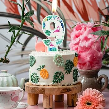 Amazon.com: iNINGER 4th Birthday Candles,Flamingo Number 4