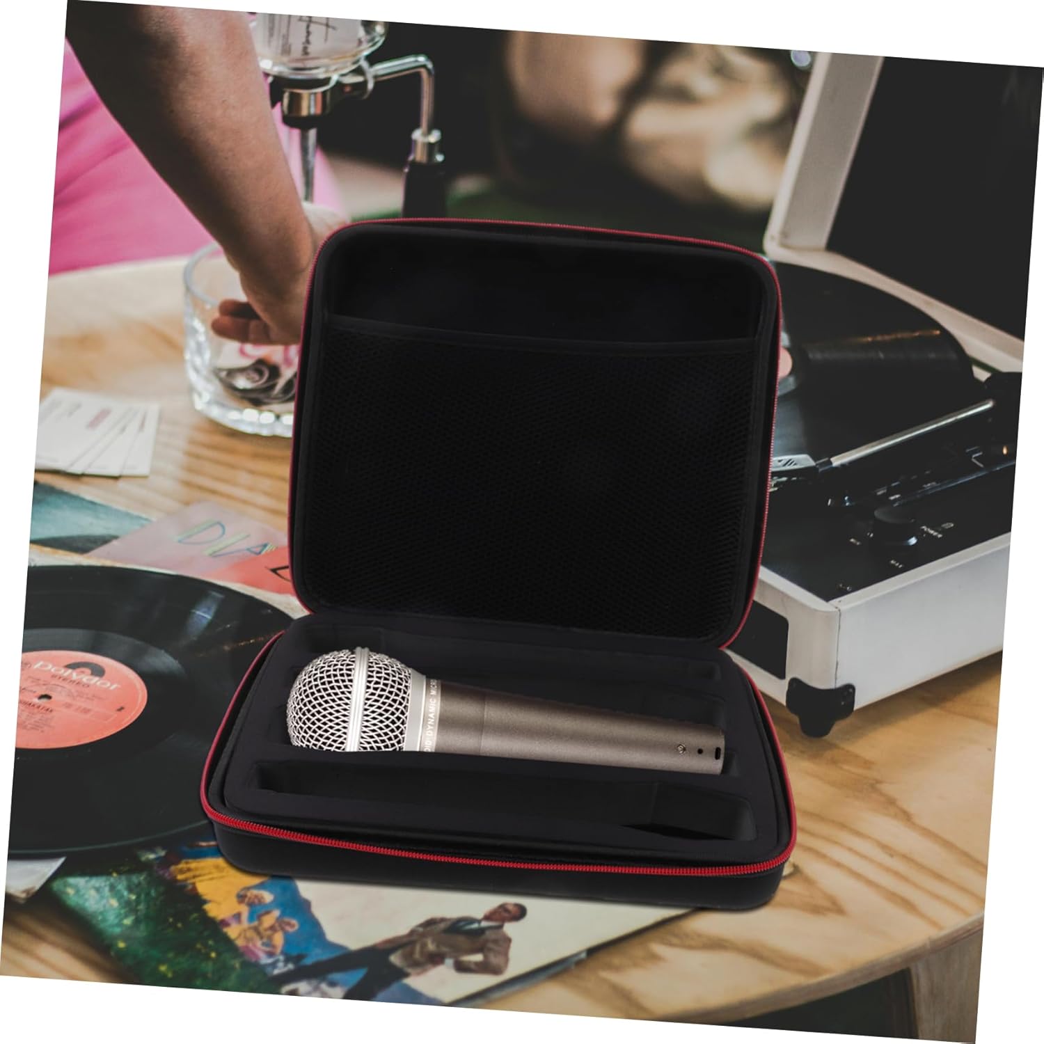 Eva Hardshell Microphone Case Holder for Outdoor Performances Ktv Parties