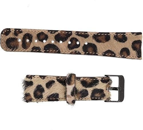 Vista 34 de Tivole - Correa de reloj de cuero de alta calidad hecha a mano compatible con Samsung Galaxy Watch 1.811 in/Gear S3 Frontier/Gear S3 Rosa nude