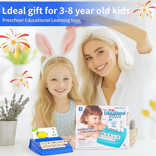 Miniatura 7 de DEGIDEGI Juguetes educativos para niños de 4 a 8 años, juegos de aprendizaje para niños preescolares y niñas, ortografía, lectura, aprendizaje de
