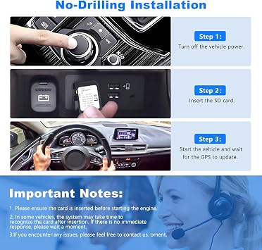 Navigation Car GPS SD Card Compatible with 2021-2023 Mazda 3 / CX5 / CX9 / CX30, 2022-2023 MX30 / CX50 GPS Map Card Sync Navigation System for USA/Canada/Mexico