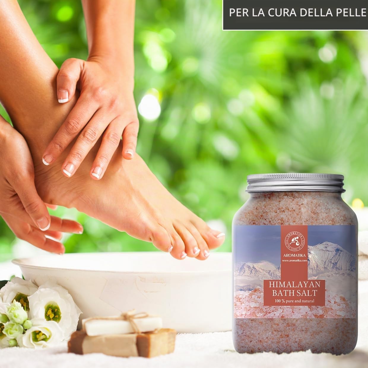 Sale Rosa Himalaya 1300g - Puro e Naturale 100% - Sale Himalayano - Ideale per Dormire Bene - Rimedi Contro lo Stress - Bagno - Bellezza - Rilassante - Sali da Bagno