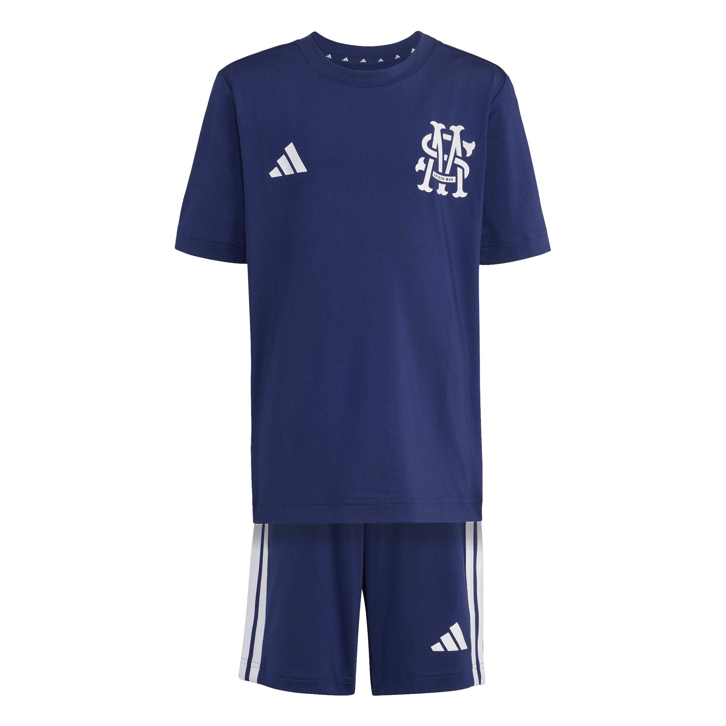adidas Unisex Kids Marvel Spider-Man Sport Set Track_Suit, dark blue/white, 7-8 Years