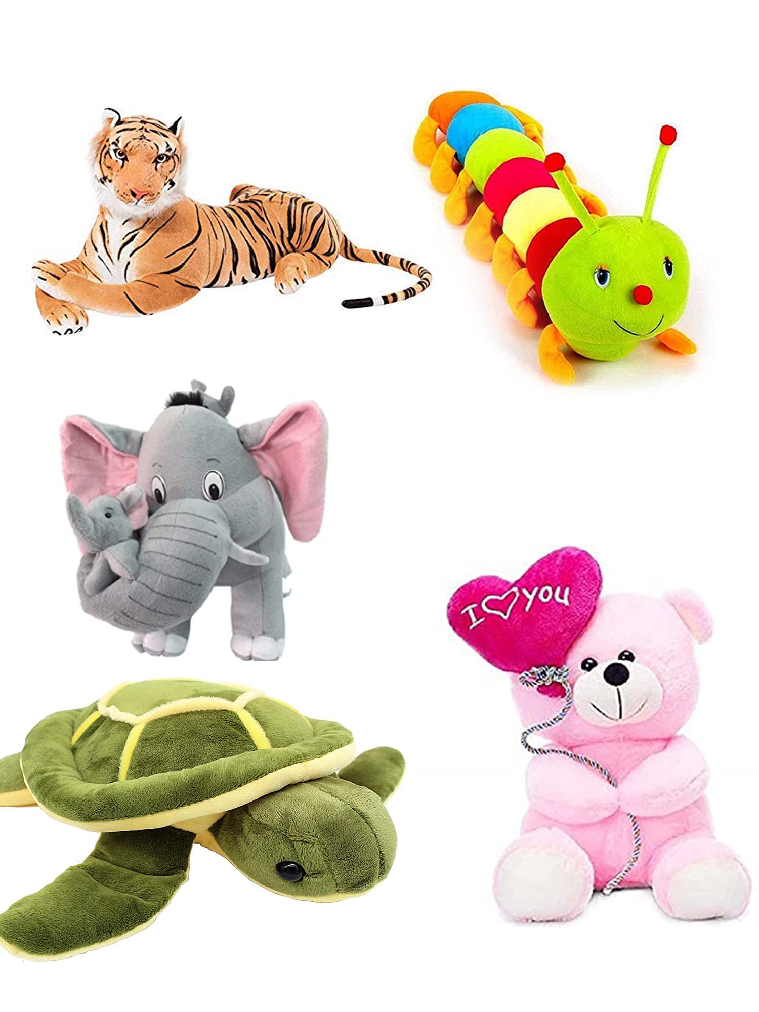 CMS Crop Tiger, Elephant, Catterpillar, Turtle, Baloon Tedy Soft Toy, Baby Toys, Kids Toy, Toy for Girl, Birthday Gift for Girl/Boys, Combo Pack of 5 (B09K8T1L85) Amazon Price History, Amazon Price Tracker