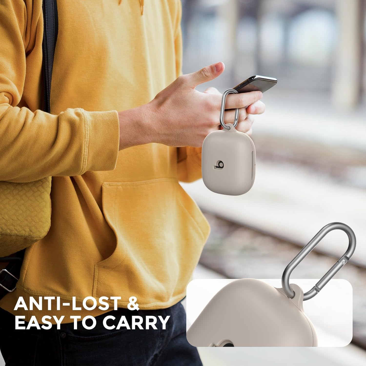 AhaStyle Silicone Case for Beats Powerbeats Pro 2 (2025) with Cleaning Kit & Carabiner [Top Logo Visible] Shockproof Full Protective Skin Case Cover Compatible with Beats Powerbeats Pro 2 2025 - Image 7