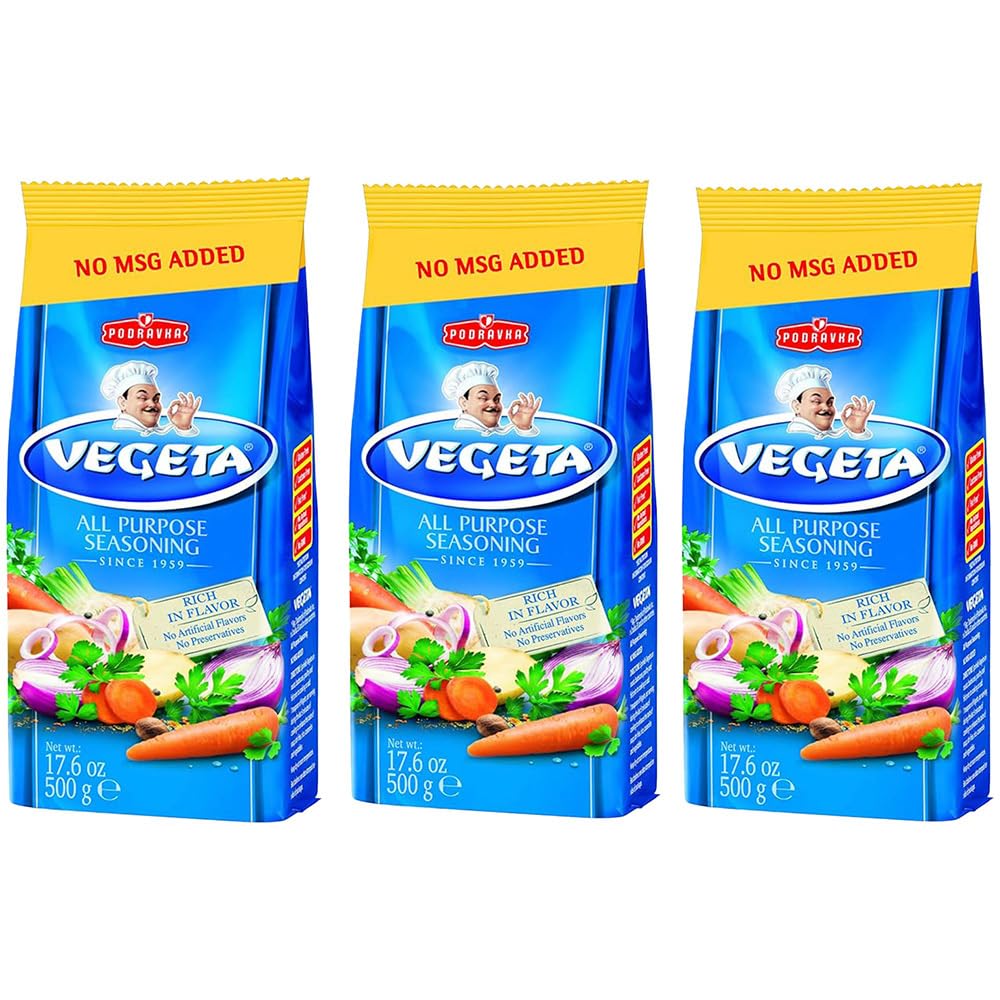 Vegeta, Gourmet Seasoning, No MSG, 17.5oz 500g bag (17.5 Ounce (3 pack))
