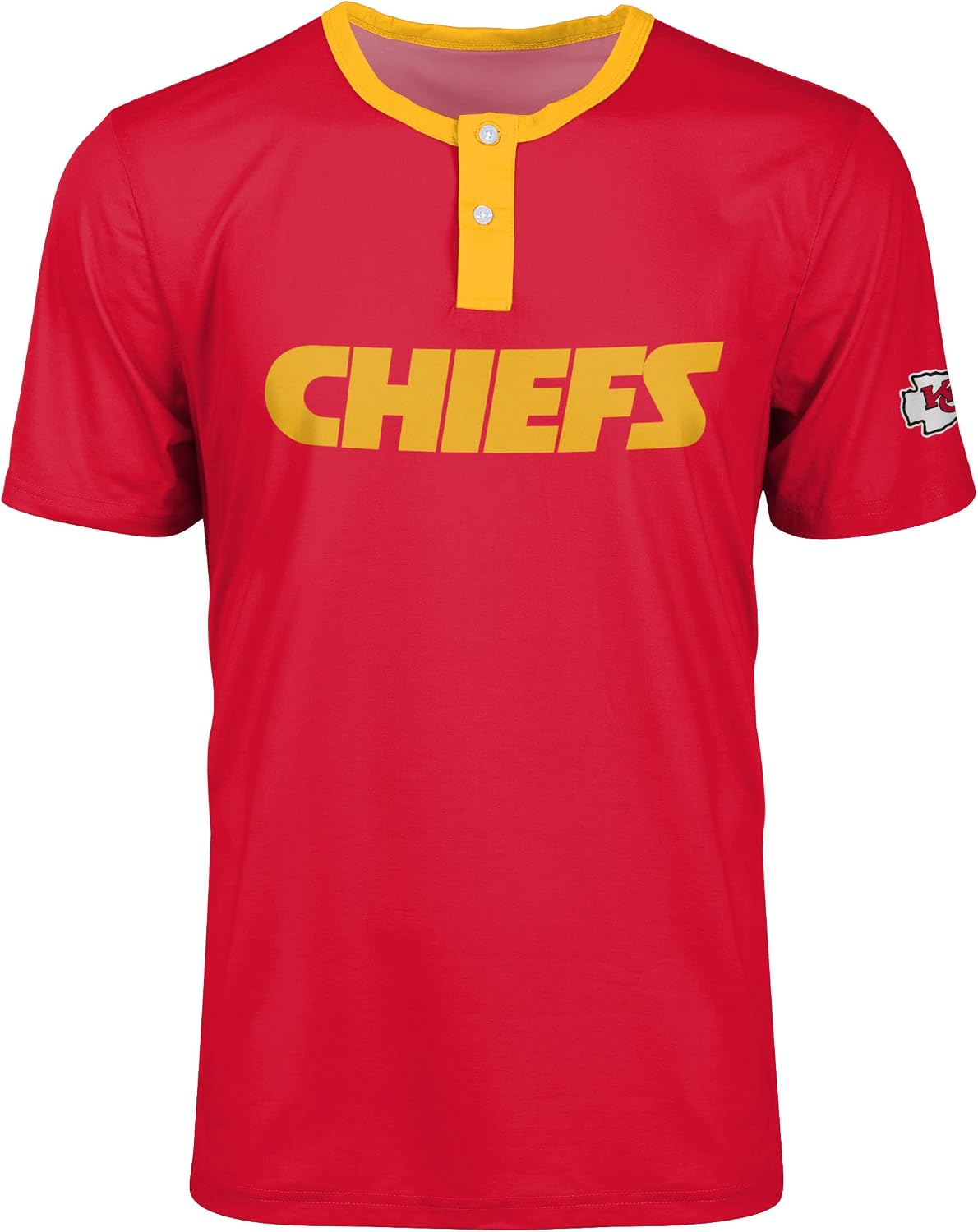 FOCO NFL Mens NFL Team Logo Shirt Short Sleeve Henley