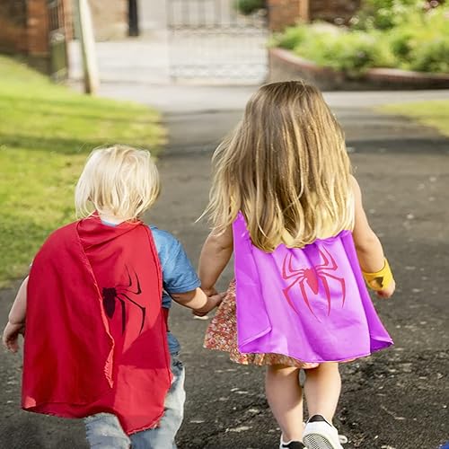 Miniatura 5 de Dajiahao Superhero Capes for Kids 4-10 Year Double Side Superhero Costume Cosplay Dress Up Cape for Boy Birthday Party Gifts