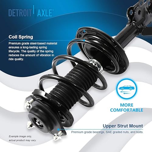 Miniatura 748 de Detroit Axle - Puntal delantero para Hyundai Sonata 2012-2014 2012-2015 Kia Optima, puntal lateral izquierdo con montaje de resorte helicoidal 2013