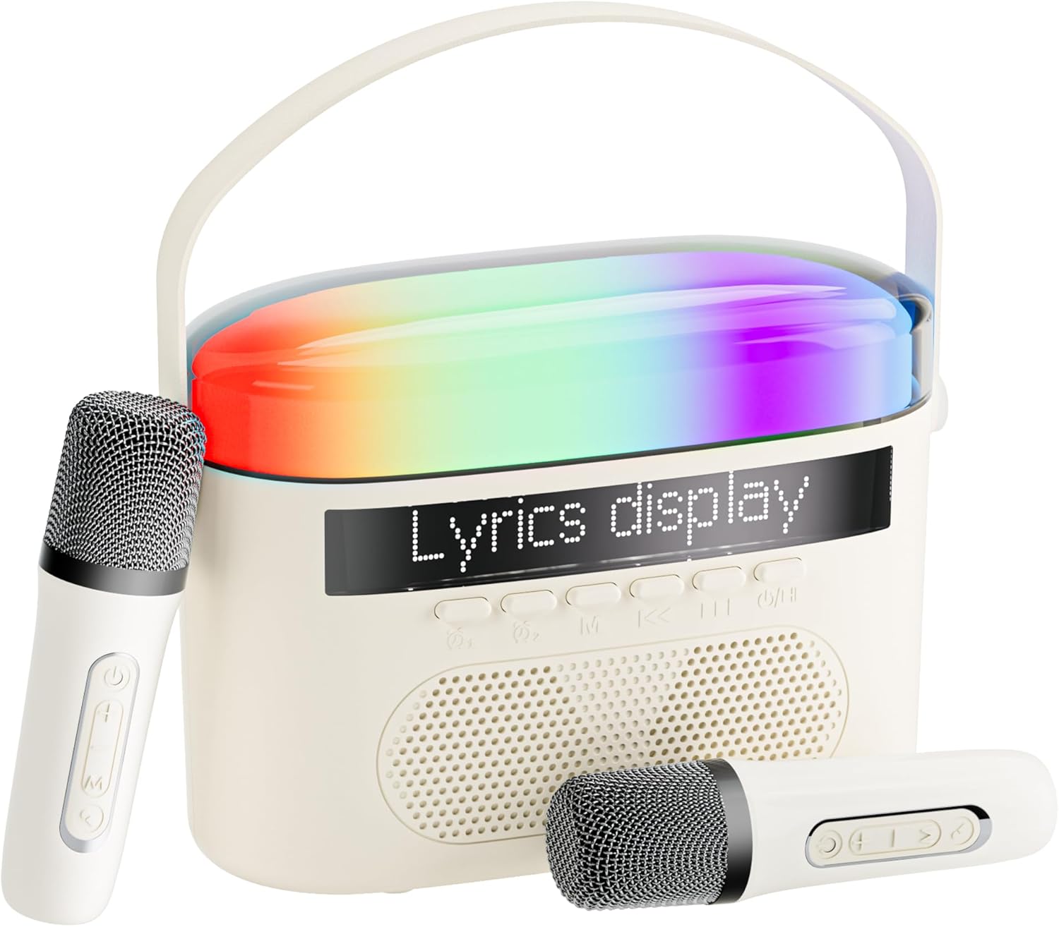 Karaoke Machine,Karaoke Machine with Lyrics Display,Portable Bluetooth 5.3 Karaoke Speaker with Upgraded Dual Speakers for Kids and Adults,with White Noise and Night Light Function