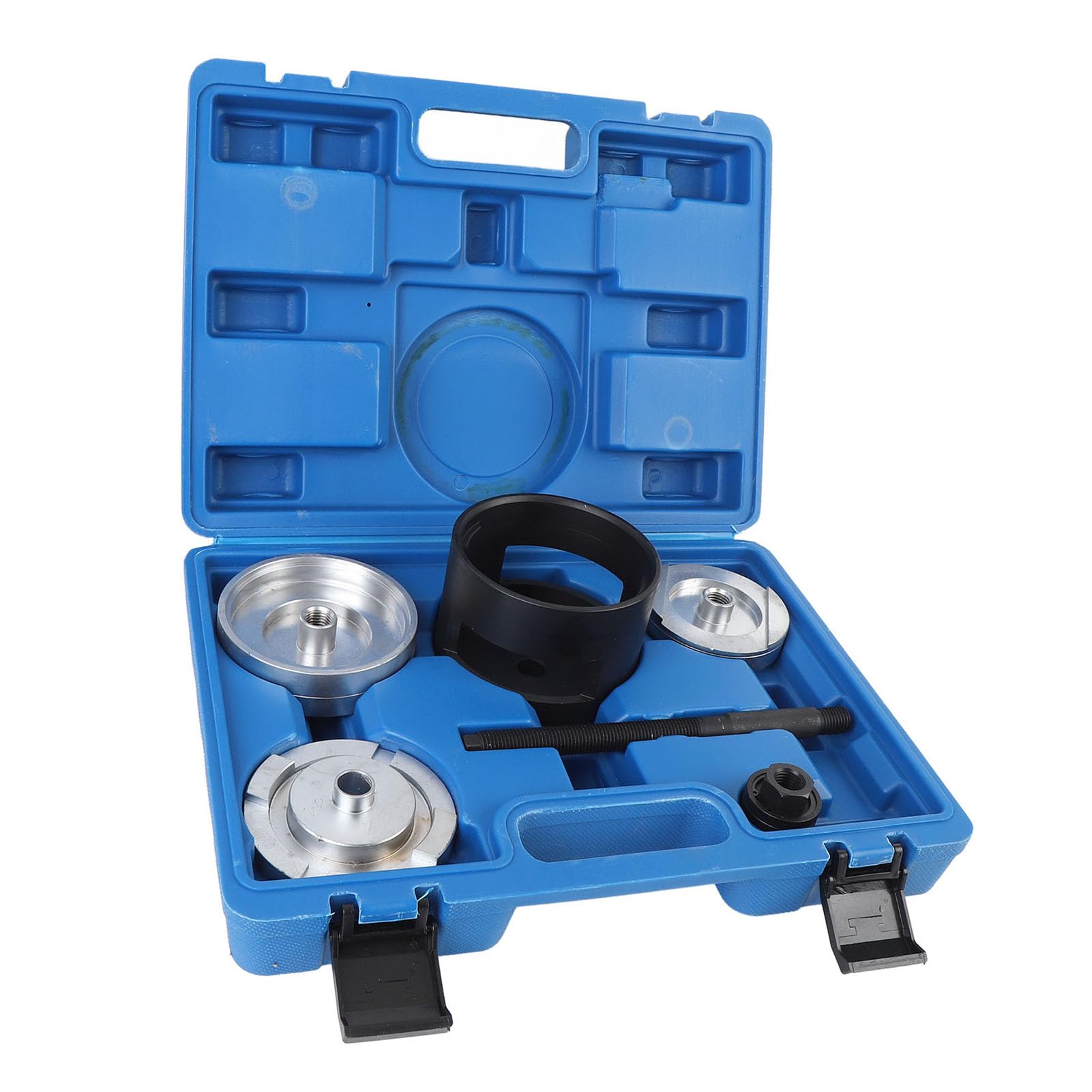 Drfeify Narzędzie do Tulei Ramy Pomocniczej Tylnego Zawieszenia Metalowa Tuleja Zawieszenia Tylnego do Demontażu Zestaw Narzędzi Instalacyjnych 6 Sztuk dla X5 E53 1999 2007 Mechaniki Garażowej i Prac