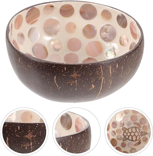 Miniatura 8 de BESTOYARD Cuenco de cáscara de coco, decoración de helado, contenedor de pasta, decoración hawaiana, cuenco de mezcla de frutas, cuenco de cóctel,