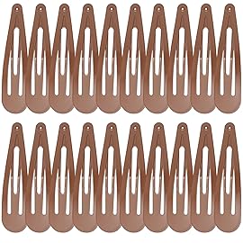 WILLBOND 30 Pieces 3.1 Inch Large Metal Snap Hair Clips Nonslip Barrettes Women Hair Accessories (Brown)