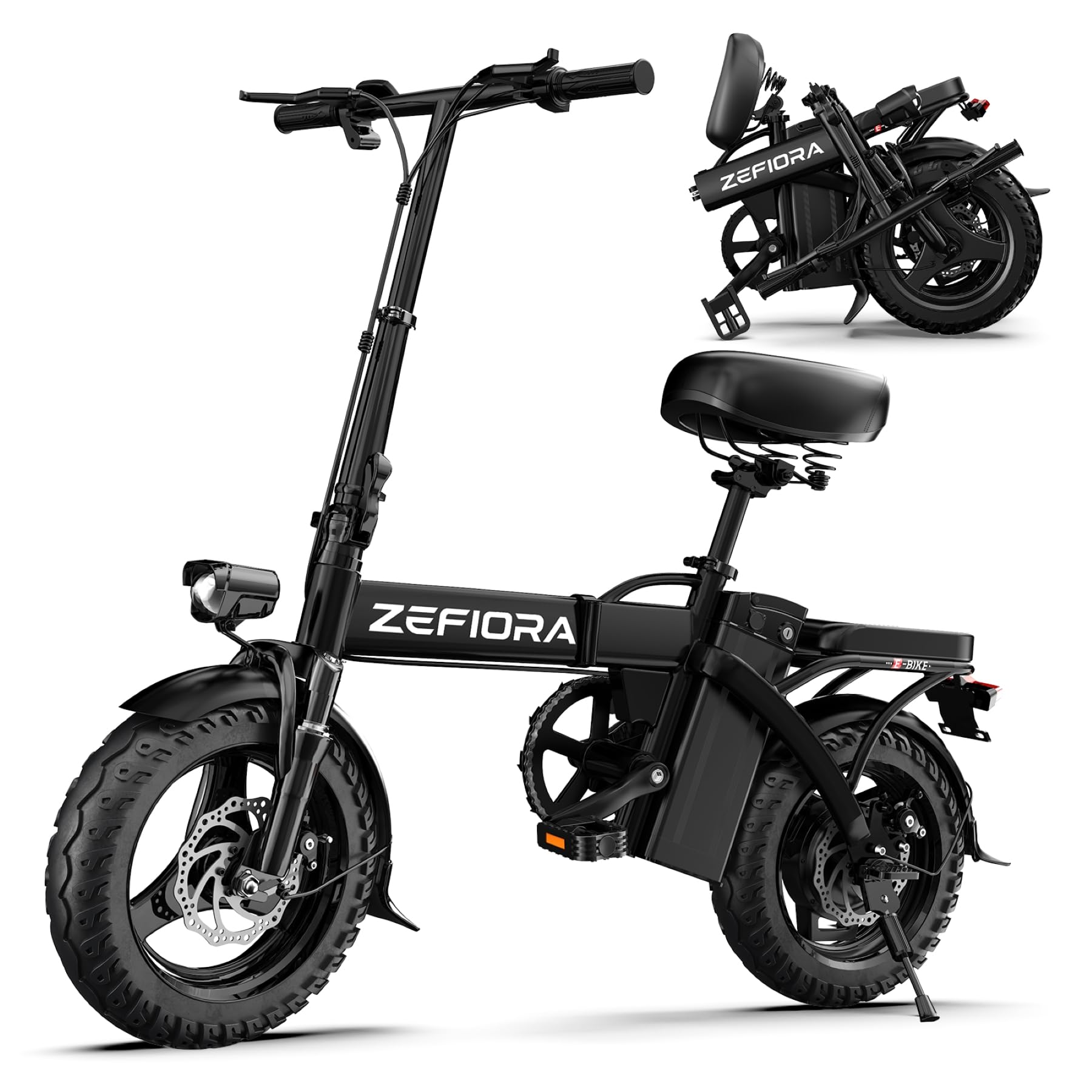 Folding Electric Bike for Adults, 14 Inch Mini Ebike for Commuting