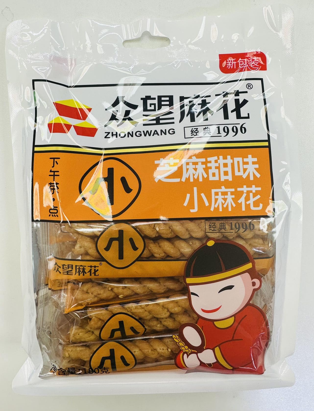 Amazon.co.jp: 衆望小麻花 芝麻甜味 中華菓子 甘口 個別包装180g