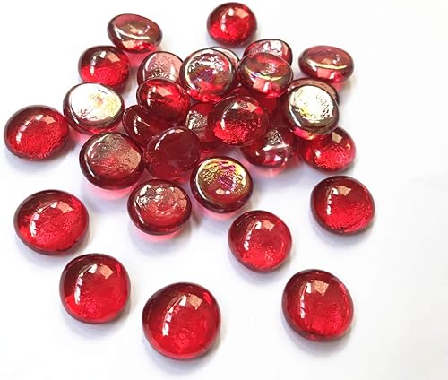 Miniatura 3 de Briliant Shop Canicas de guijarros planos, piedras preciosas de vidrio de 3 libras para rellenos de jarrones, dispersión de mesa de boda, decoración