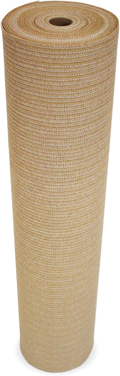 Coolaroo 435967 Shade Fabric 90% UV Protection for People, PET, OR Home LG, 12' x 50', Wheat