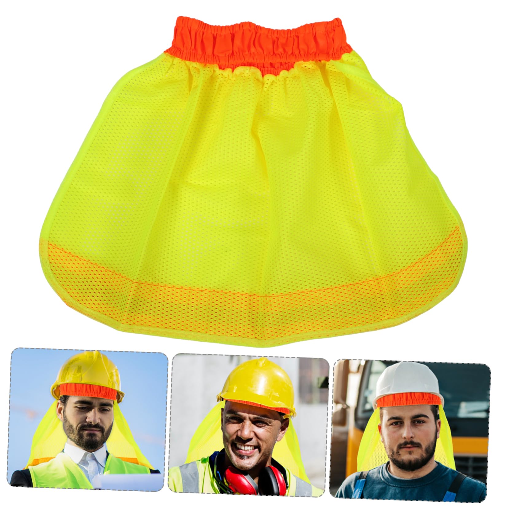 POPETPOP Malla De Alta Visibilidad Reflectante Protección Solar Visera Sombrero De Seguridad Protector Solar Quitasol Sunshades Borde Tela De Sol Escudo De ala Completa