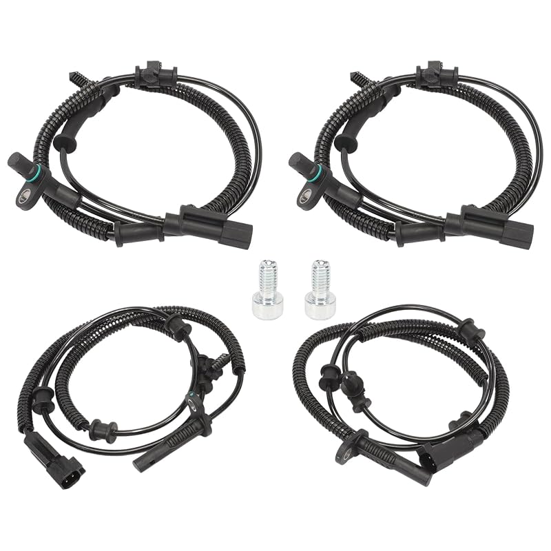 Kit com 4 Sensores de Velocidade ABS das Rodas Dianteiros e Traseiros Kaloeou para Ram 1500 2013–2018 e Ram 1500 Classic 2019