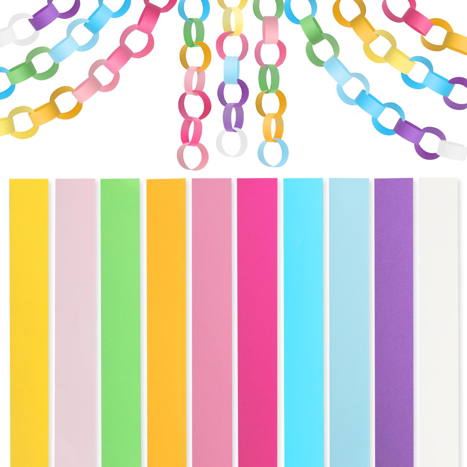 600 Pcs Paper Chains Strips