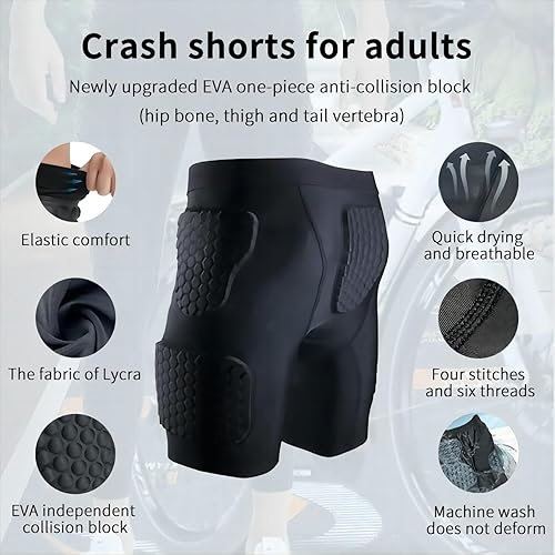 Miniatura 3 de Protector de pantalones de compresión acolchados para hombre o faja de fútbol, béisbol, fútbol, baloncesto