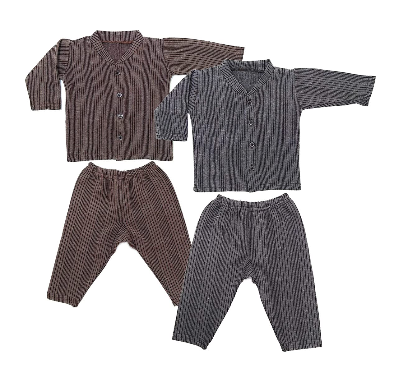 NATNew Arihant Traders Body Warmer/Inner/Thermal/Pyjama-Top Set for Born Baby (0-3 Month, 2 Pair)