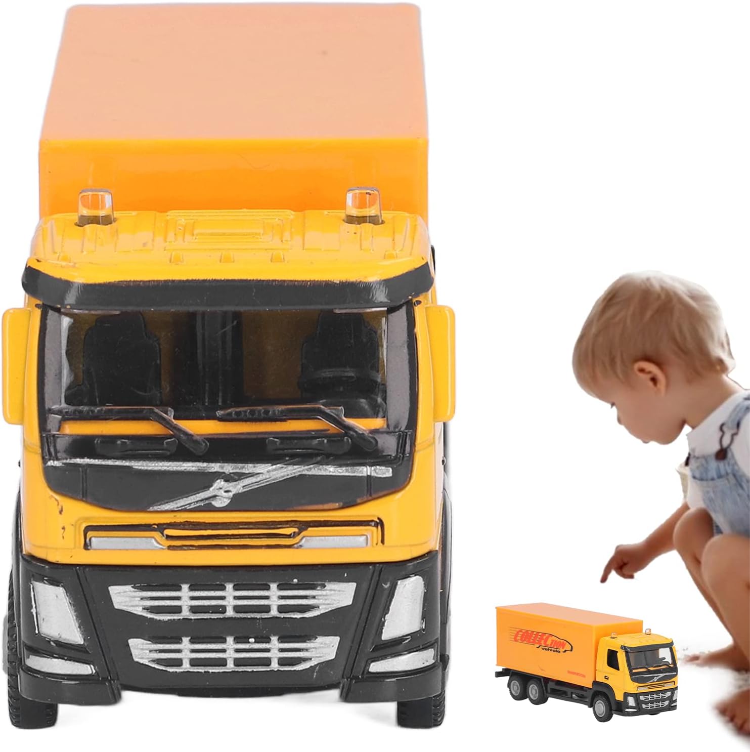 BTIHCEUOT Simulation Container Truck, Portable Home Educational Plastic Container Truck Model for Adults
