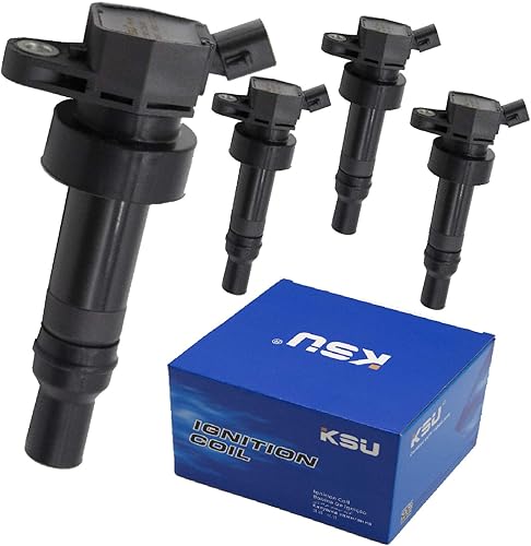 Paquete de bobina KSU compatible con Hyundai Kia Rio Soul Accent Veloster Attitude 1.6L l4 solamente (no es compatible con turbo) 273012B100 UF652