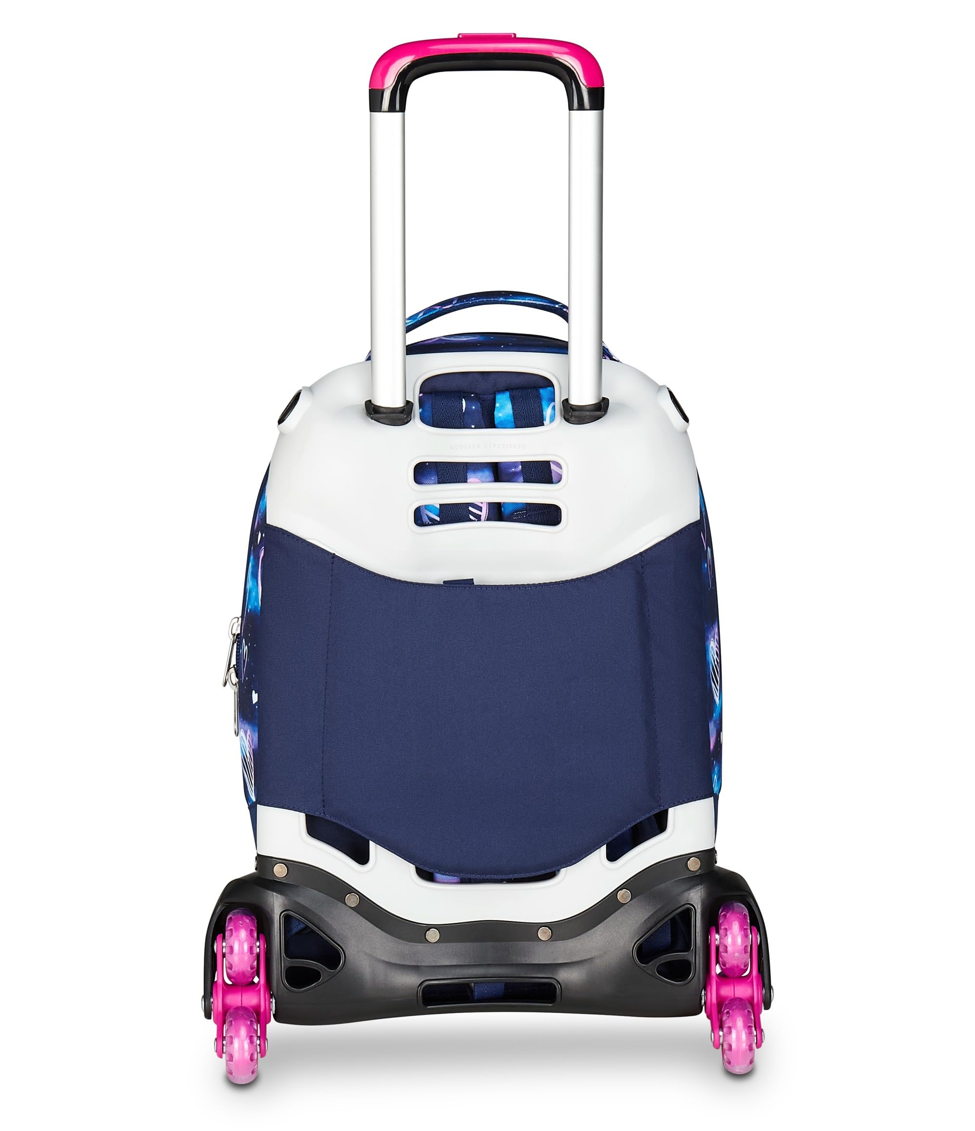 Seven Trolley Scuola Jack 3 Ruote Detach, Viola Fucsia, Zaino Con Carrello Sganciabile 37 L, Tasca Borraccia, Zainetto Staccabile, Zaino Grande, Per Elementare e Media, Trolley Bambina