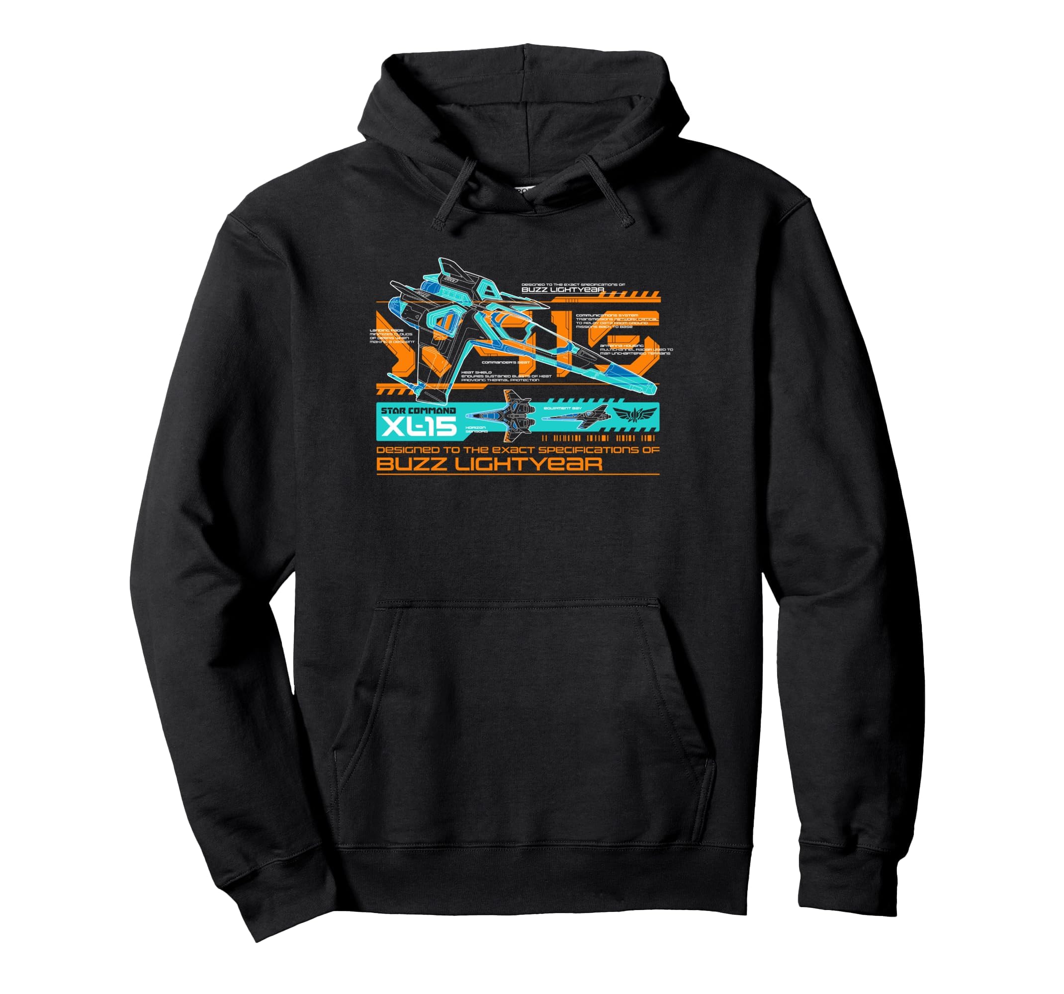 Sweat Lightyear Disney Pixar Star Command XL-15 pull à capuche marine pour fan de science-fiction