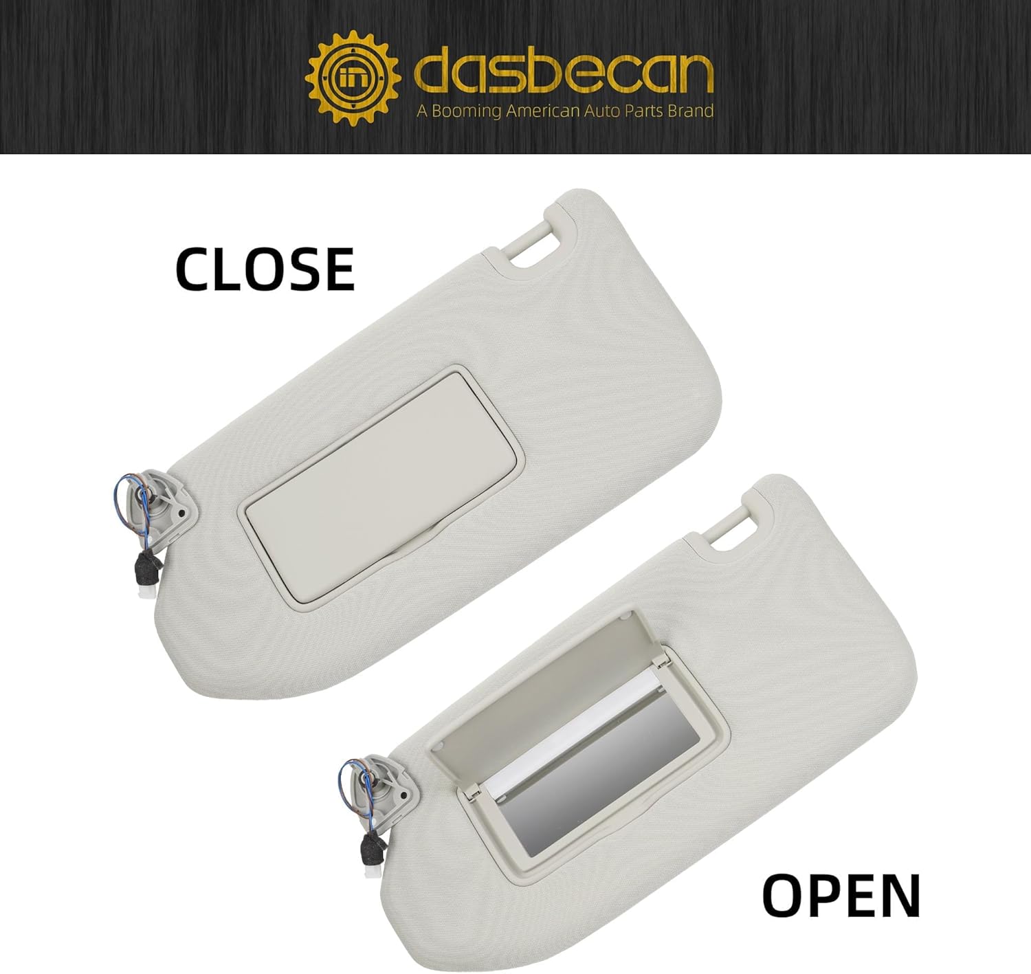 Dasbecan 1 Pair Left Driver Side and Right Passenger Side Sun Visor Compatible with Nissan Pathfinder 2013-2018 Infiniti QX60 2014-2017 JX35 2013 Replaces# 96401-9PB0A