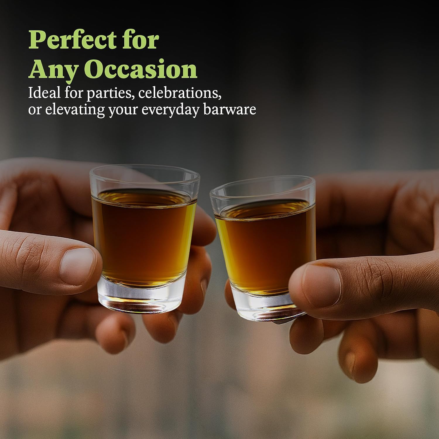 QUAFFER Mini Shot Glass (Set of 6) – Elegant Classic Shot Glasses 1 oz – Classic Whisky Vodka Tequila Sherry Brandy Cordial Mini Snifters Glasses - Perfect for Parties, Bars, Events, Home Bar - Image 7