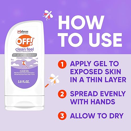 Miniatura 5 de OFF! Clean Feel - Gel transparente repelente de insectos con 20% de picaridina, protección sin DEET contra mosquitos y garrapatas, control de plagas
