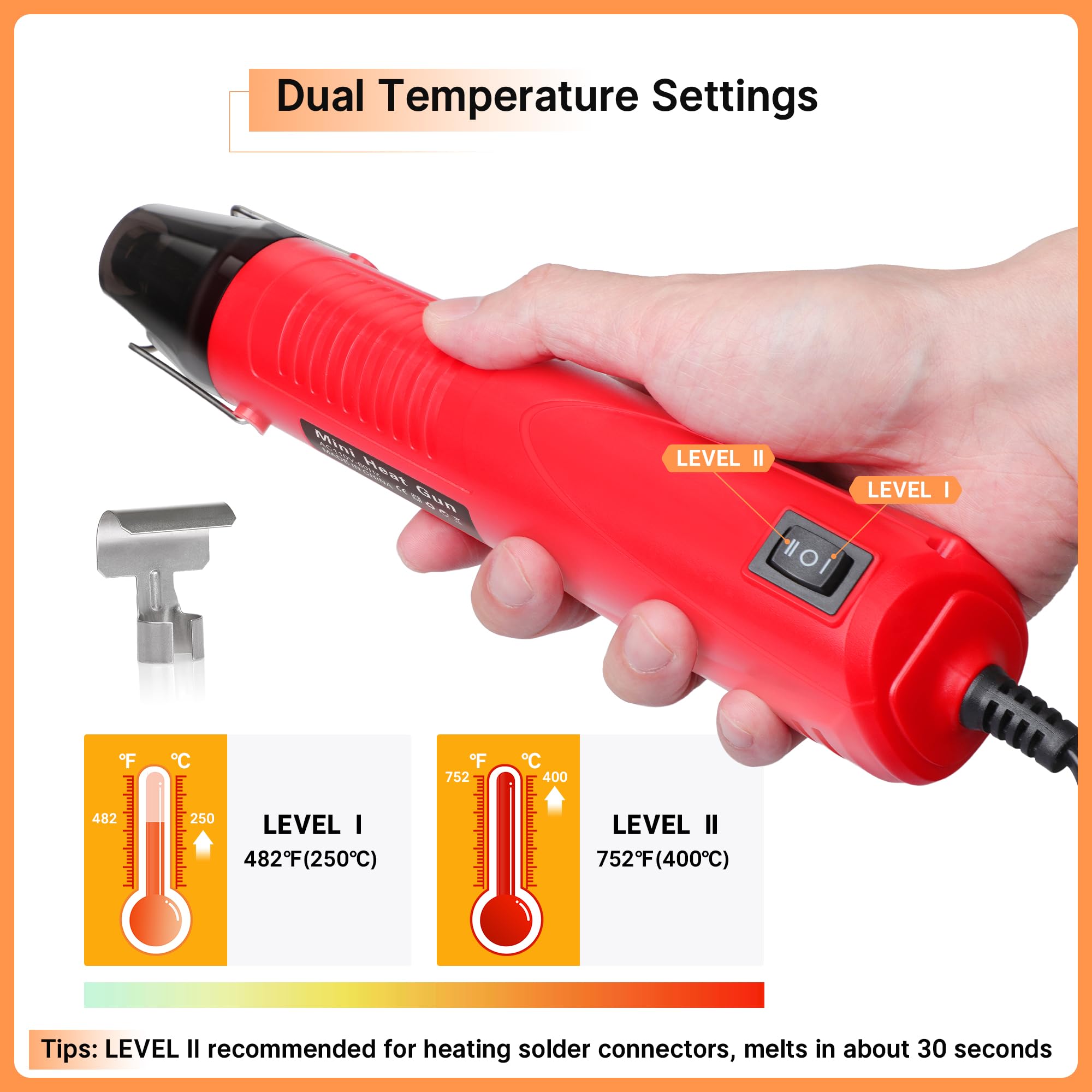 Kuject 820 conectores de alambre de sellado de soldadura y kit de tubos termorretráctiles con pistola de calor y organizadores, conectores de extremo de soldadura impermeables para cableado marino