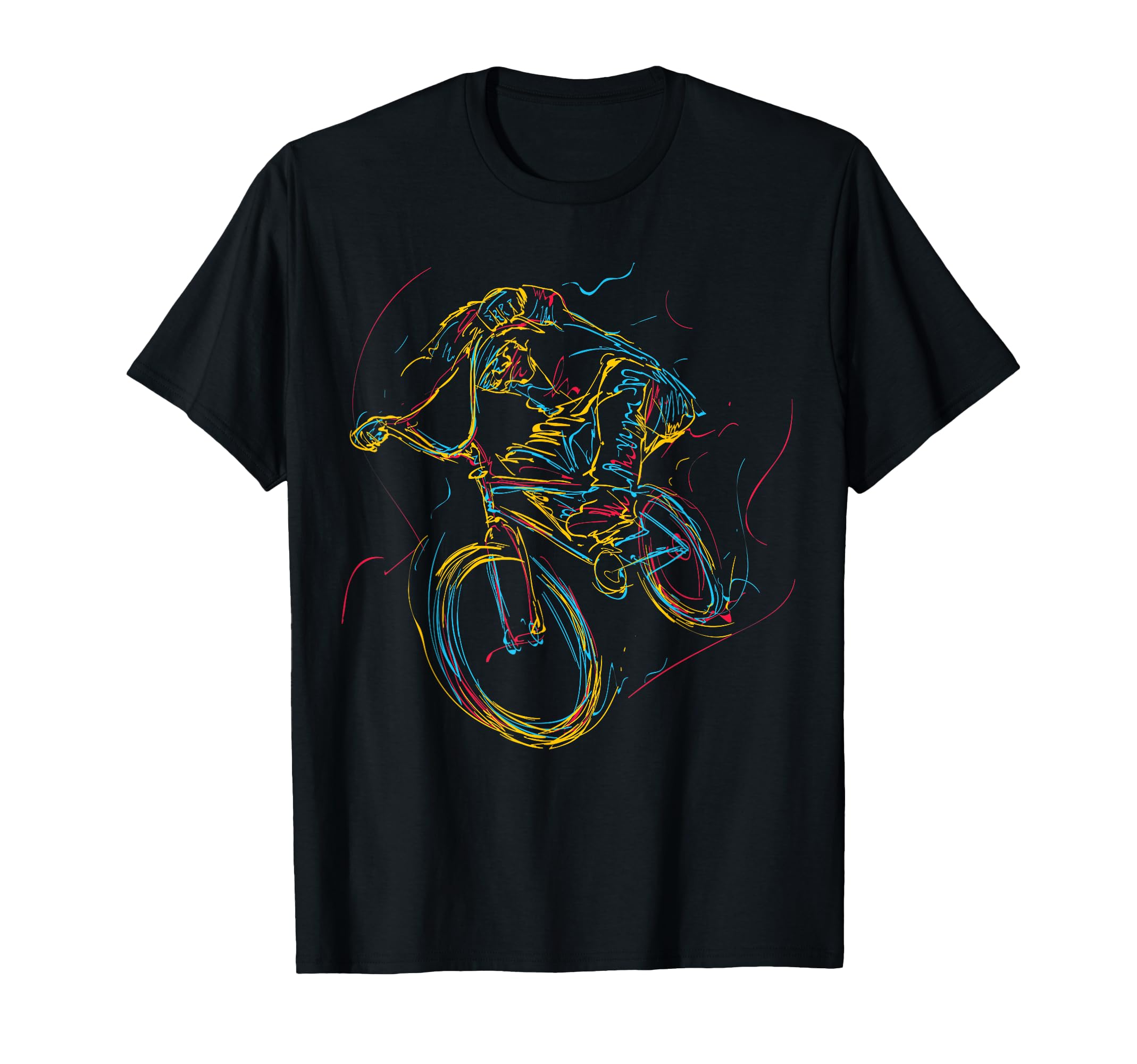 Colorful Abstract Art BMX Bar Turn 180 360 T-Shirt